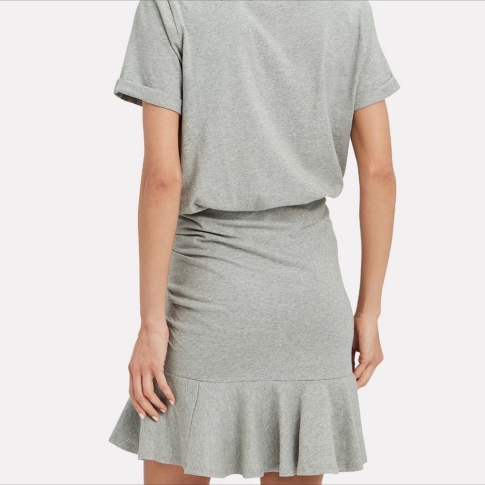 VERONICA BEARD Pima Ruched Heather Grey Dress Sz XS - Picture 2 of 5